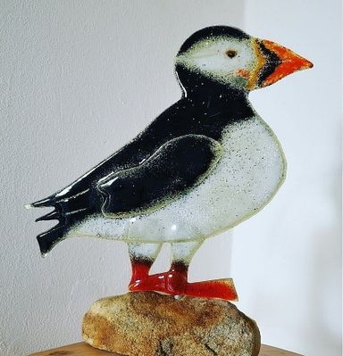 Papageitaucher aus Glas