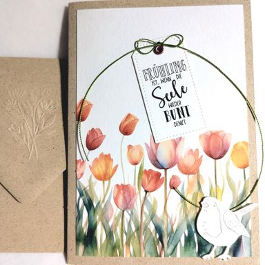 Grußkarte aus Graspapier