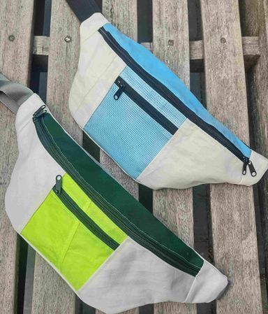 Upcycling- Bauchtaschen aus gebrauchtem Segeltuch