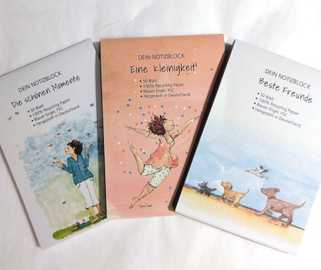 Notizblöcke aus Recycling-Papier